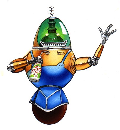 Boltz the robot from Fed2 space trading game - it has no legs because it hovers