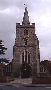 The church in Horsell village